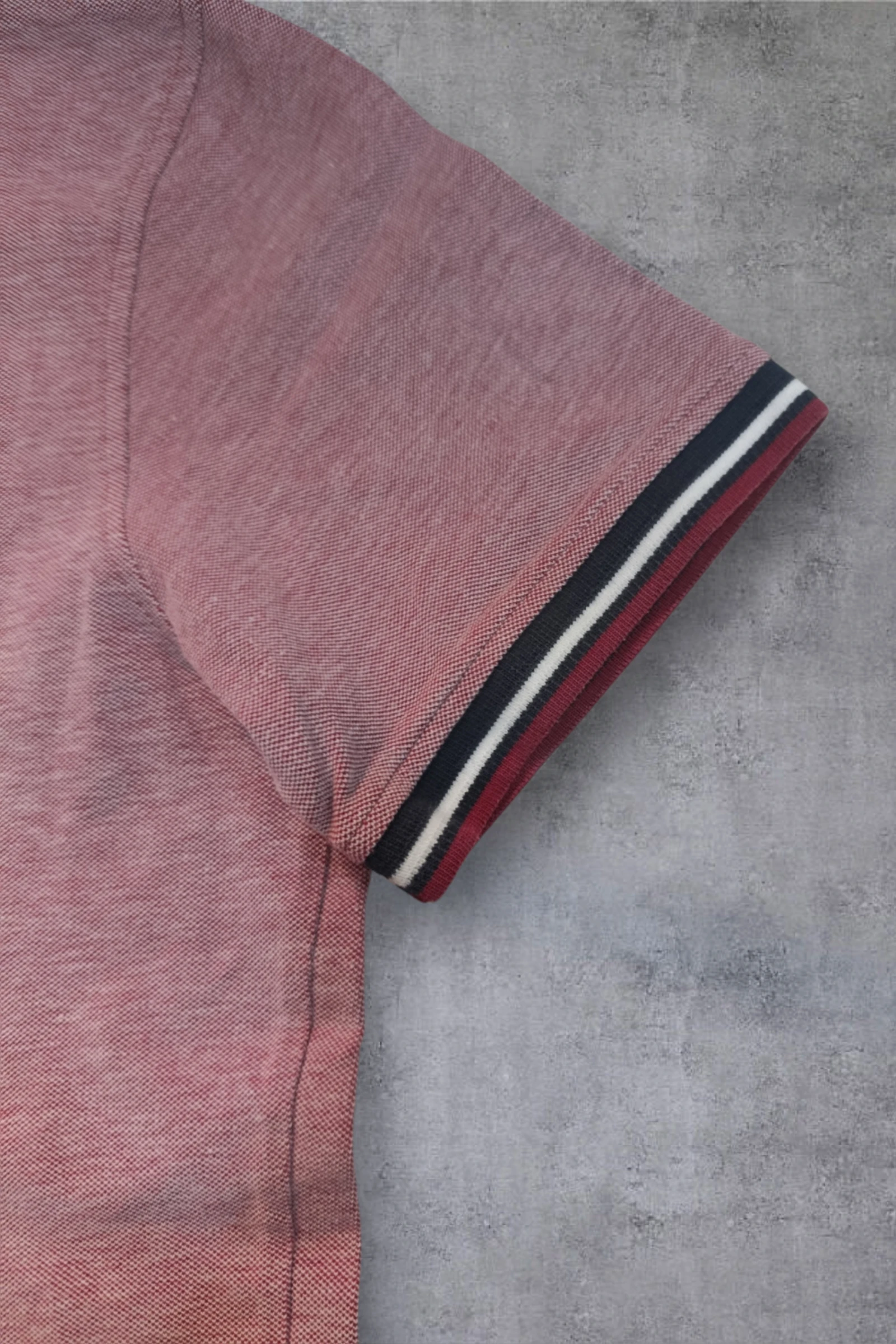 | Polo Jack & Jones Homem | Cor Rosa Mesclada | Gola Tipping Marinho Vintage | Tamanho M | – photo 6